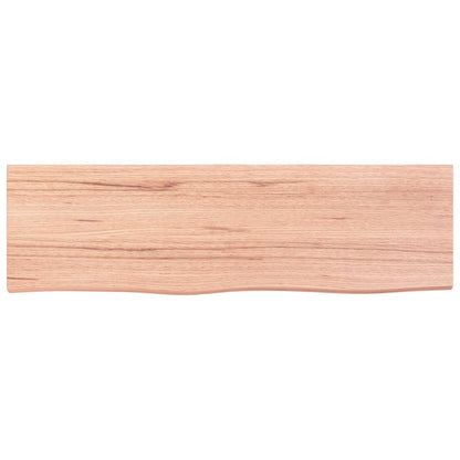 vidaXL Bathroom Countertop Light Brown 100x30x(2-4)cm Treated Solid Wood 3