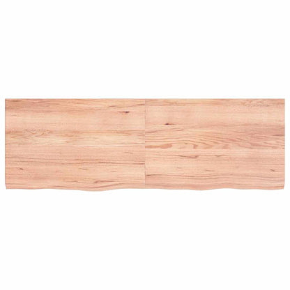 vidaXL Bathroom Countertop Light Brown 120x40x(2-4) cm Solid Wood 4