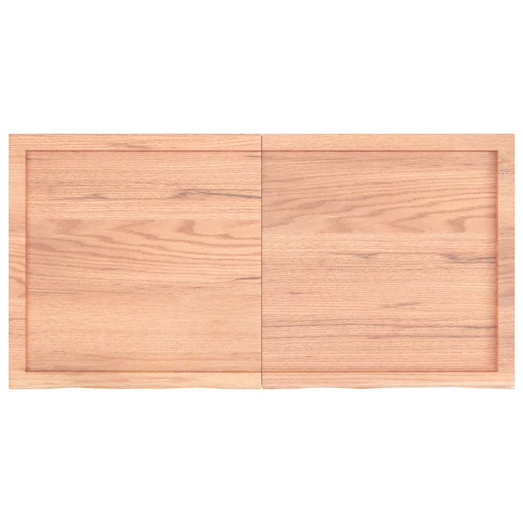 vidaXL Bathroom Countertop Light Brown 120x60x(2-4)cm Treated Solid Wood 3