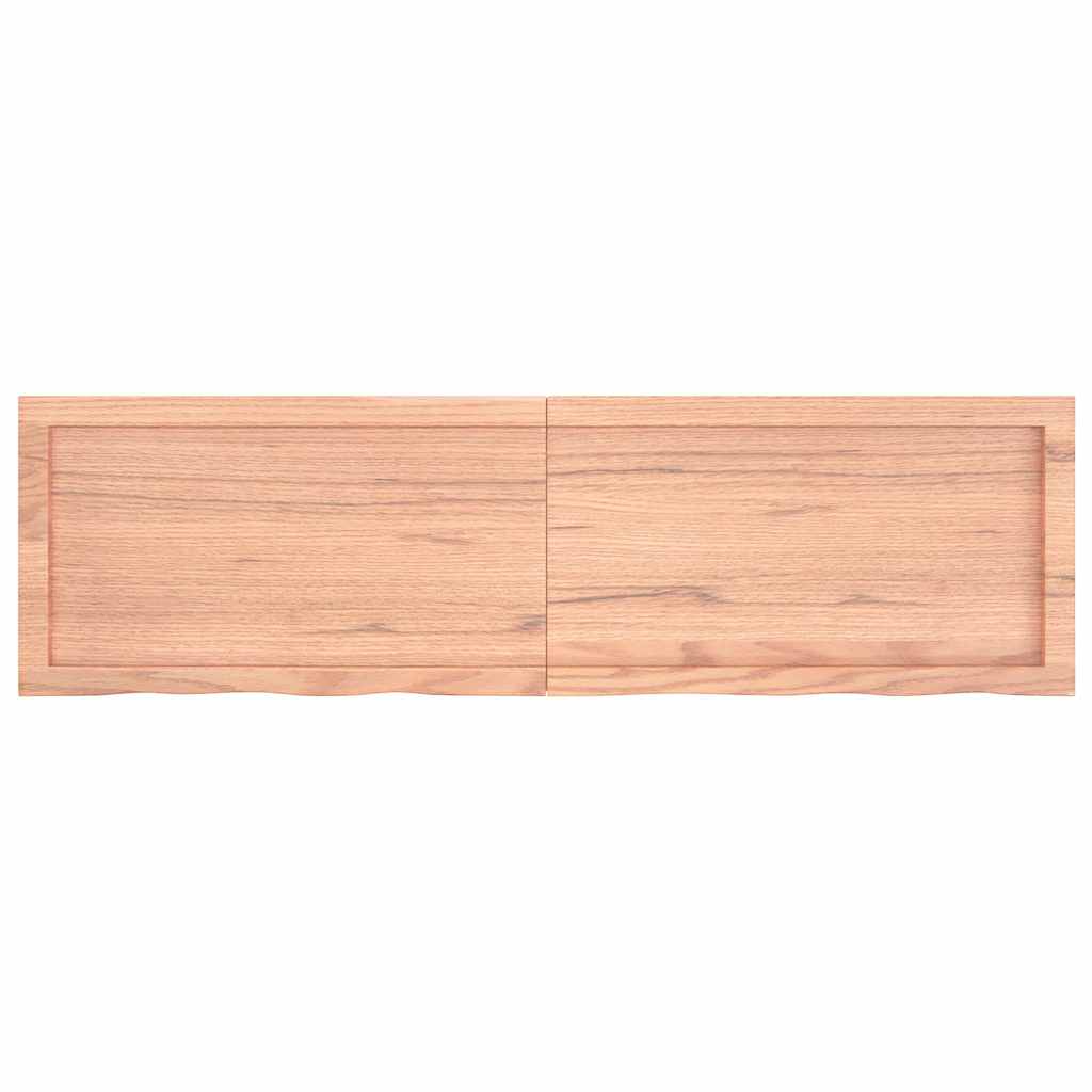 vidaXL Bathroom Countertop Light Brown 140x40x(2-4)cm Treated Solid Wood 4