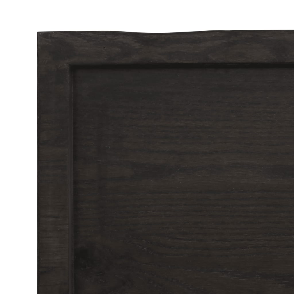 vidaXL Bathroom Countertop Dark Brown 100x50x(2-6) cm Treated Solid Wood 6