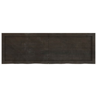 vidaXL Bathroom Countertop Dark Brown 120x40x(2-6) cm Treated Solid Wood 3