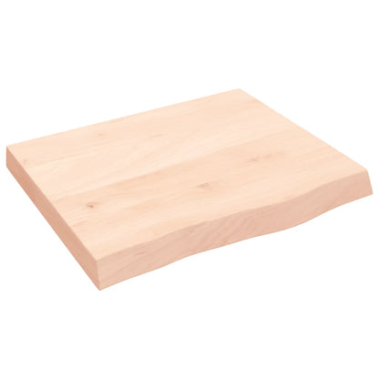 vidaXL Table Top 60x50x(2-6) cm Untreated Solid Wood Oak 2