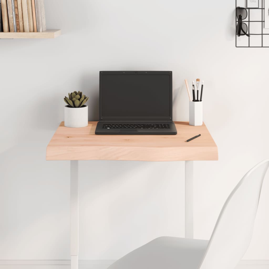 vidaXL Table Top 60x50x(2-6) cm Untreated Solid Wood Oak 1