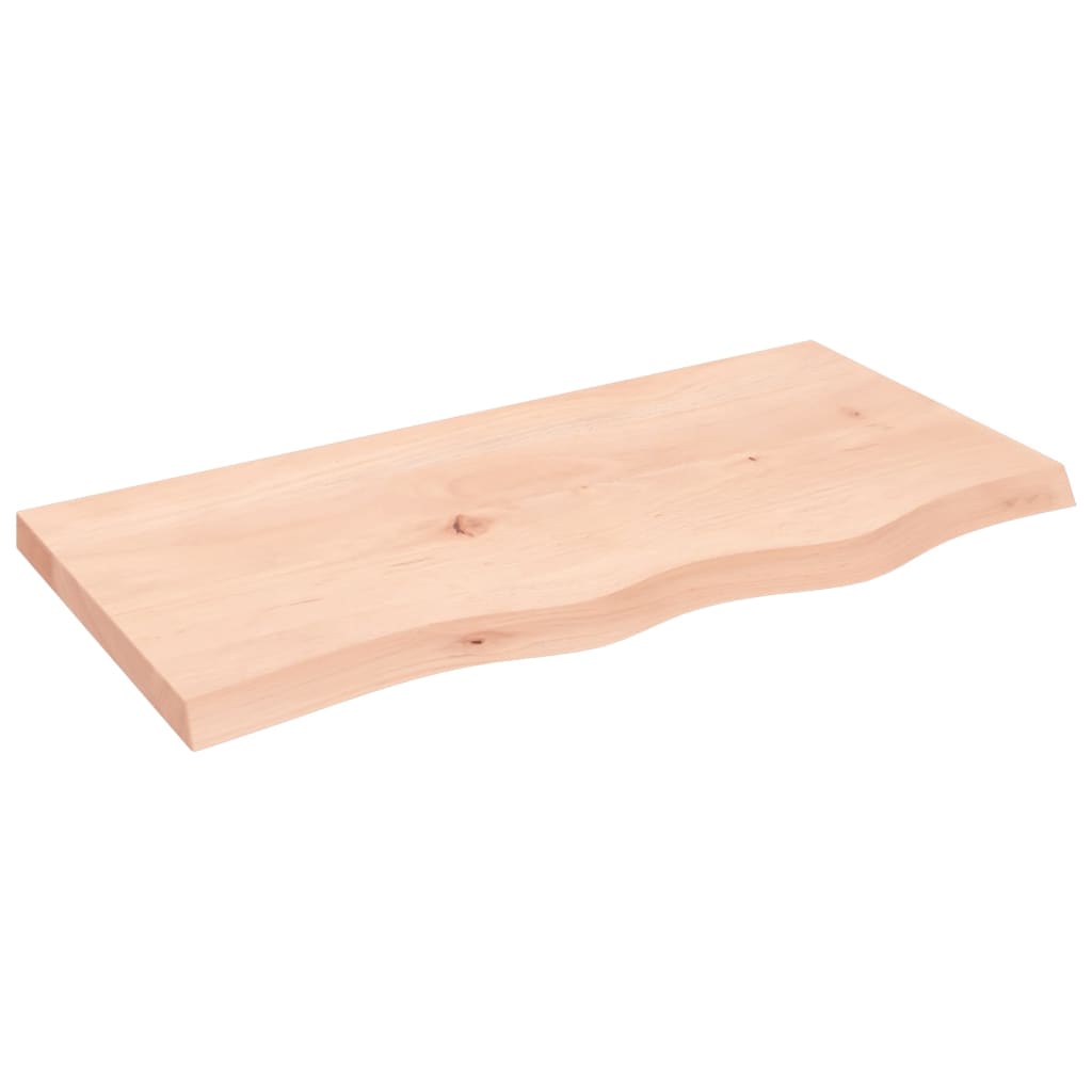 vidaXL Table Top 80x40x(2-4) cm Untreated Solid Wood Oak 2