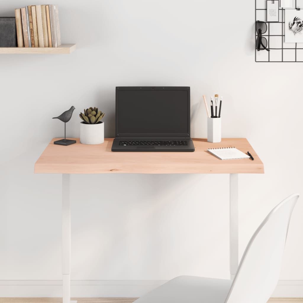 vidaXL Table Top 80x40x(2-4) cm Untreated Solid Wood Oak 1