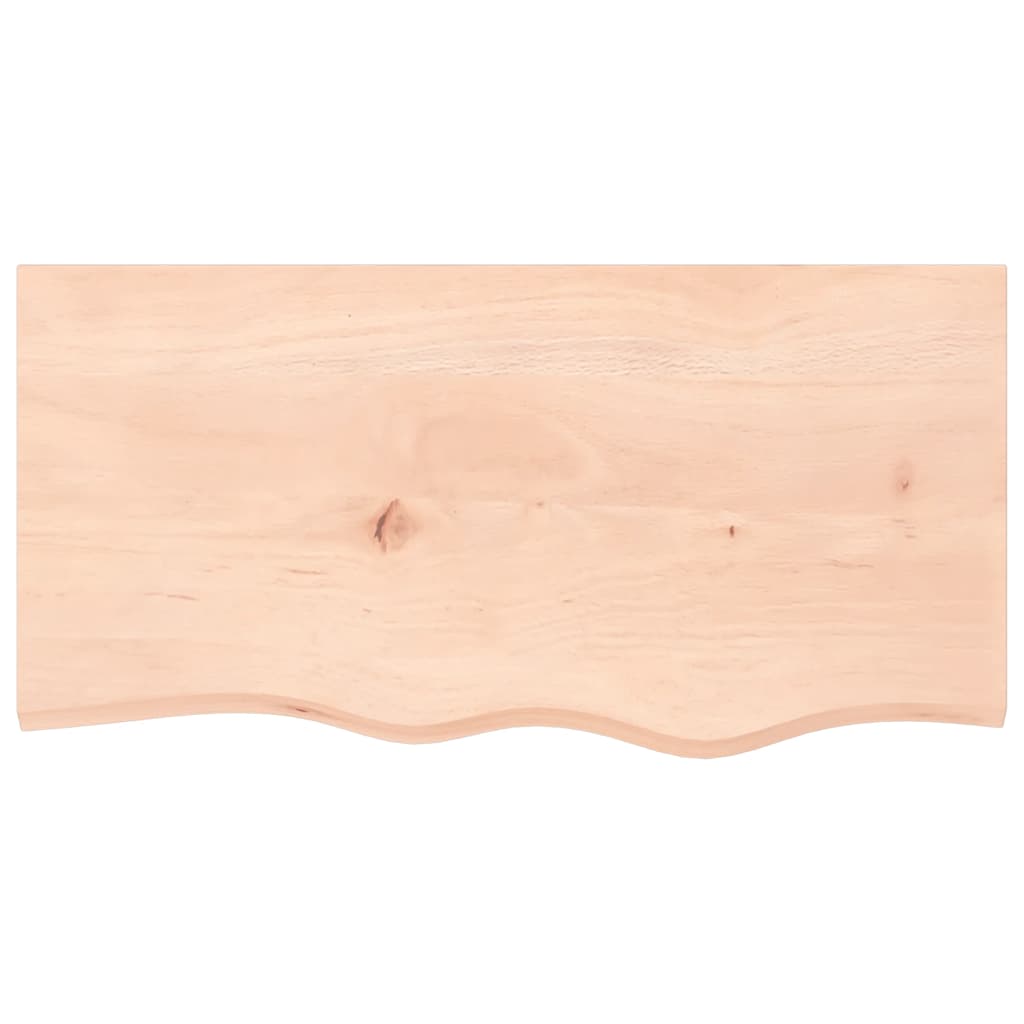 vidaXL Table Top 80x40x(2-6) cm Untreated Solid Wood Oak 3