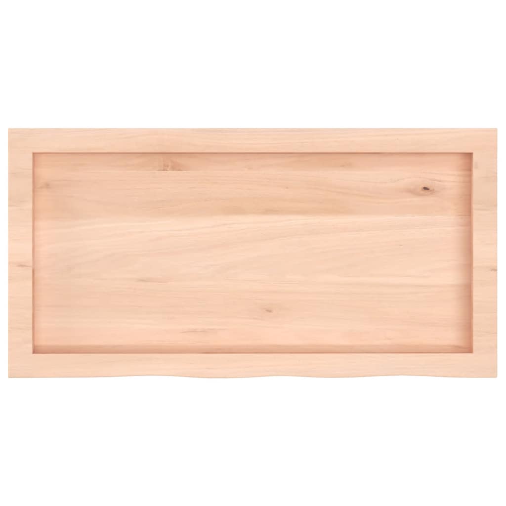 vidaXL Table Top 80x40x(2-6) cm Untreated Solid Wood Oak 4