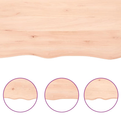 vidaXL Table Top 80x40x(2-6) cm Untreated Solid Wood Oak 5