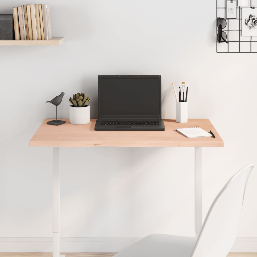 vidaXL Table Top 80x50x2 cm Untreated Solid Wood Oak 1