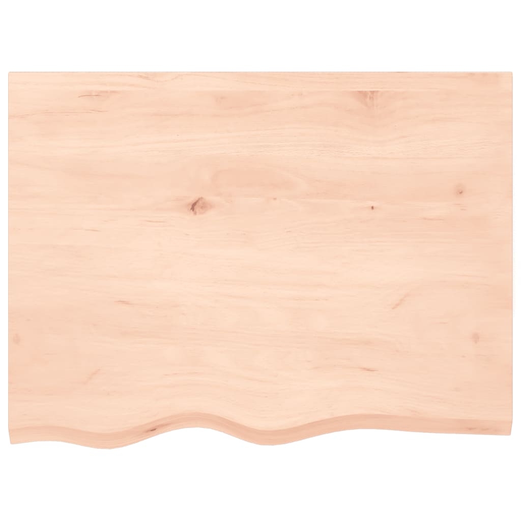 vidaXL Table Top 80x60x2 cm Untreated Solid Wood Oak 3
