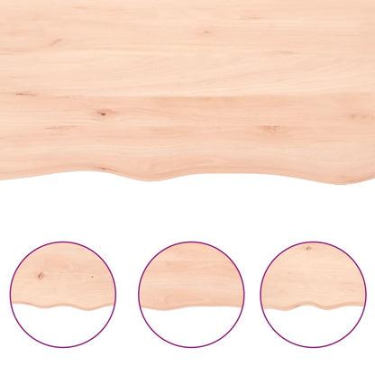 vidaXL Table Top 80x60x2 cm Untreated Solid Wood Oak 4