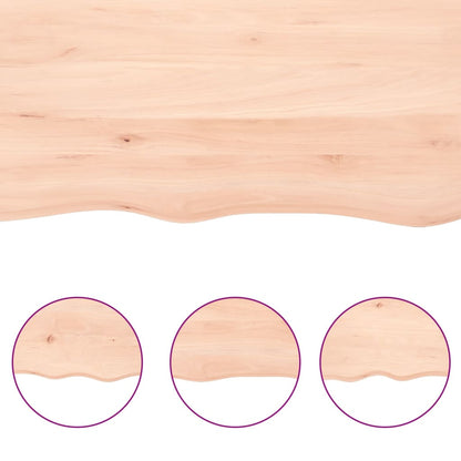vidaXL Table Top 100x40x(2-4) cm Untreated Solid Wood Oak 5