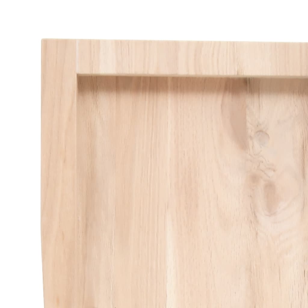 vidaXL Table Top 100x40x(2-4) cm Untreated Solid Wood Oak 6