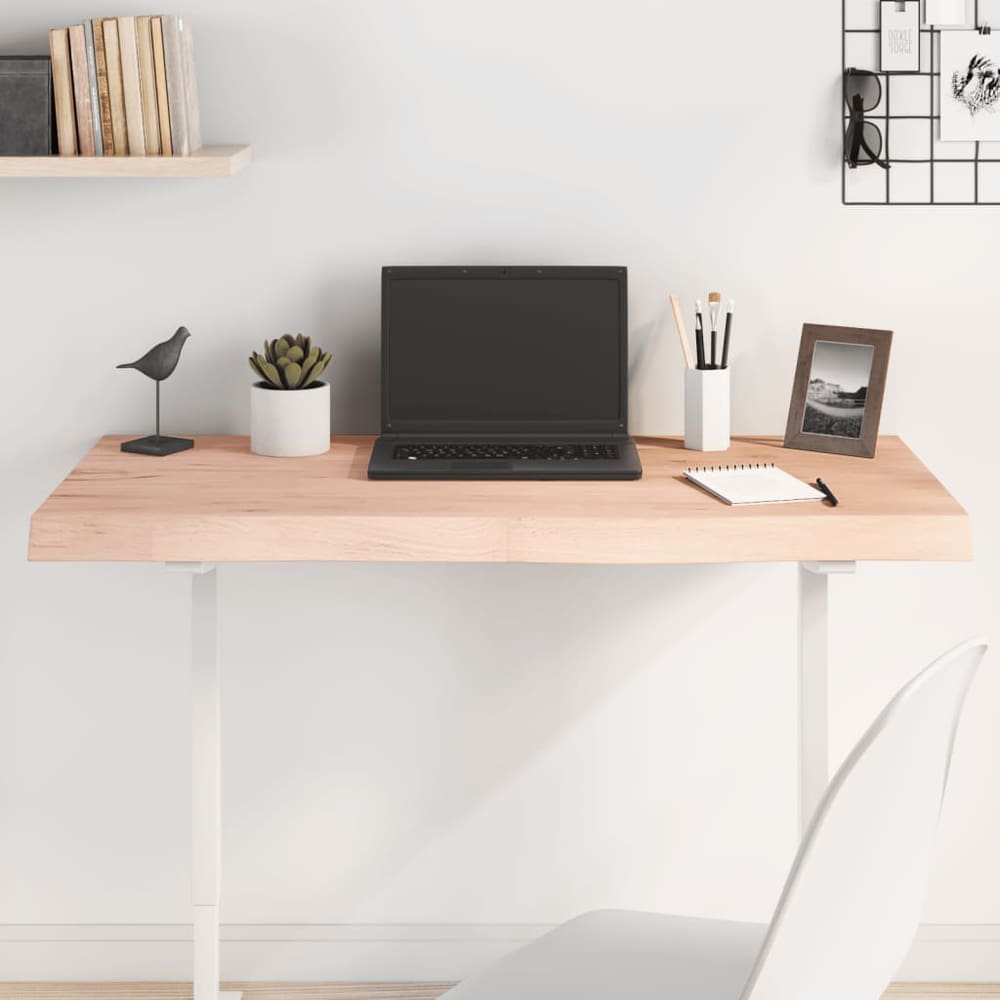 Table Top 60x50x(2-6) Untreated Solid Wood Oak Natural 100 cm