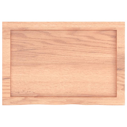 vidaXL Table Top Light Brown 60x40x(2-4) cm Treated Solid Wood Oak 4