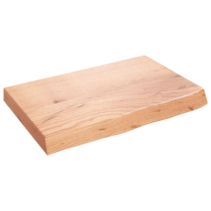 vidaXL Table Top Light Brown 60x40x(2-6) cm Treated Solid Wood Oak 2