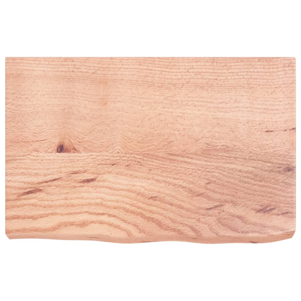 vidaXL Table Top Light Brown 60x40x(2-6) cm Treated Solid Wood Oak 3