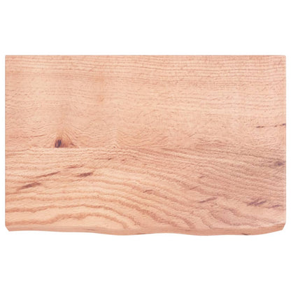 vidaXL Table Top Light Brown 60x40x(2-6) cm Treated Solid Wood Oak 3