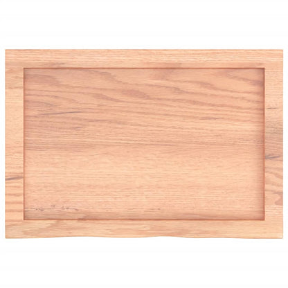 vidaXL Table Top Light Brown 60x40x(2-6) cm Treated Solid Wood Oak 4