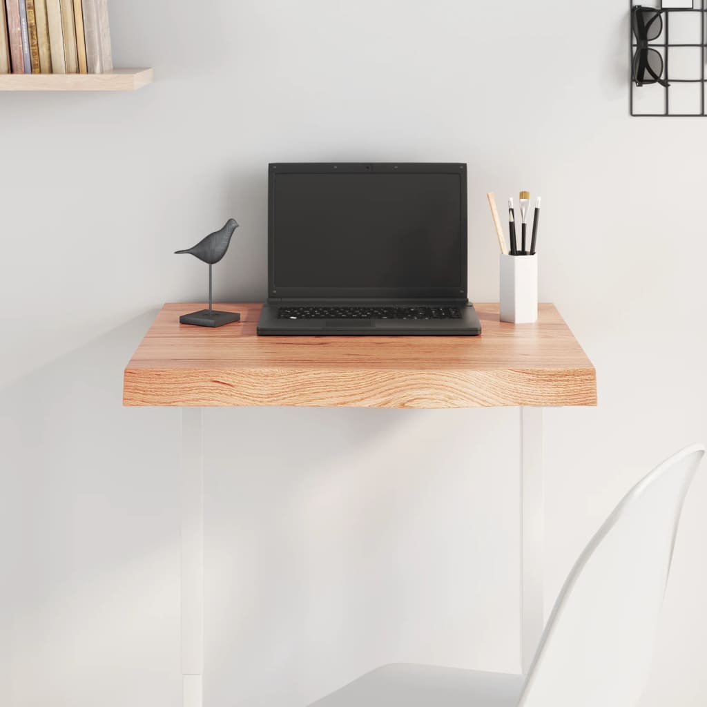 vidaXL Table Top Light Brown 60x40x(2-6) cm Treated Solid Wood Oak 1