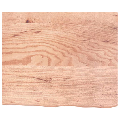 vidaXL Table Top Light Brown 60x50x2 cm Treated Solid Wood Oak 3