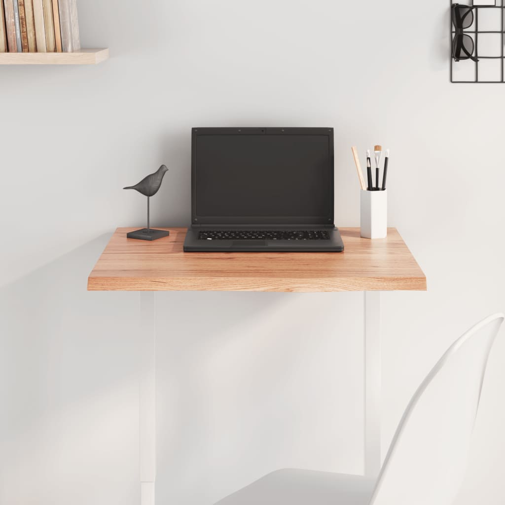 vidaXL Table Top Light Brown 60x50x2 cm Treated Solid Wood Oak 1