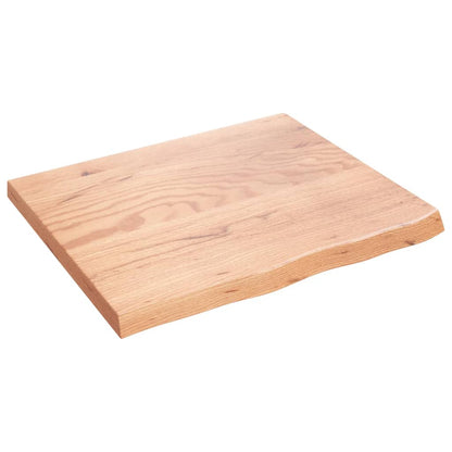 vidaXL Table Top Light Brown 60x50x(2-4) cm Treated Solid Wood Oak 2