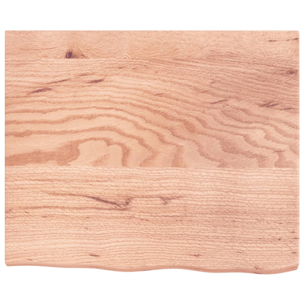 vidaXL Table Top Light Brown 60x50x(2-4) cm Treated Solid Wood Oak 3