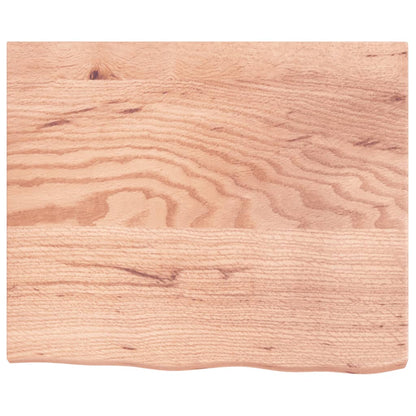 vidaXL Table Top Light Brown 60x50x(2-4) cm Treated Solid Wood Oak 3