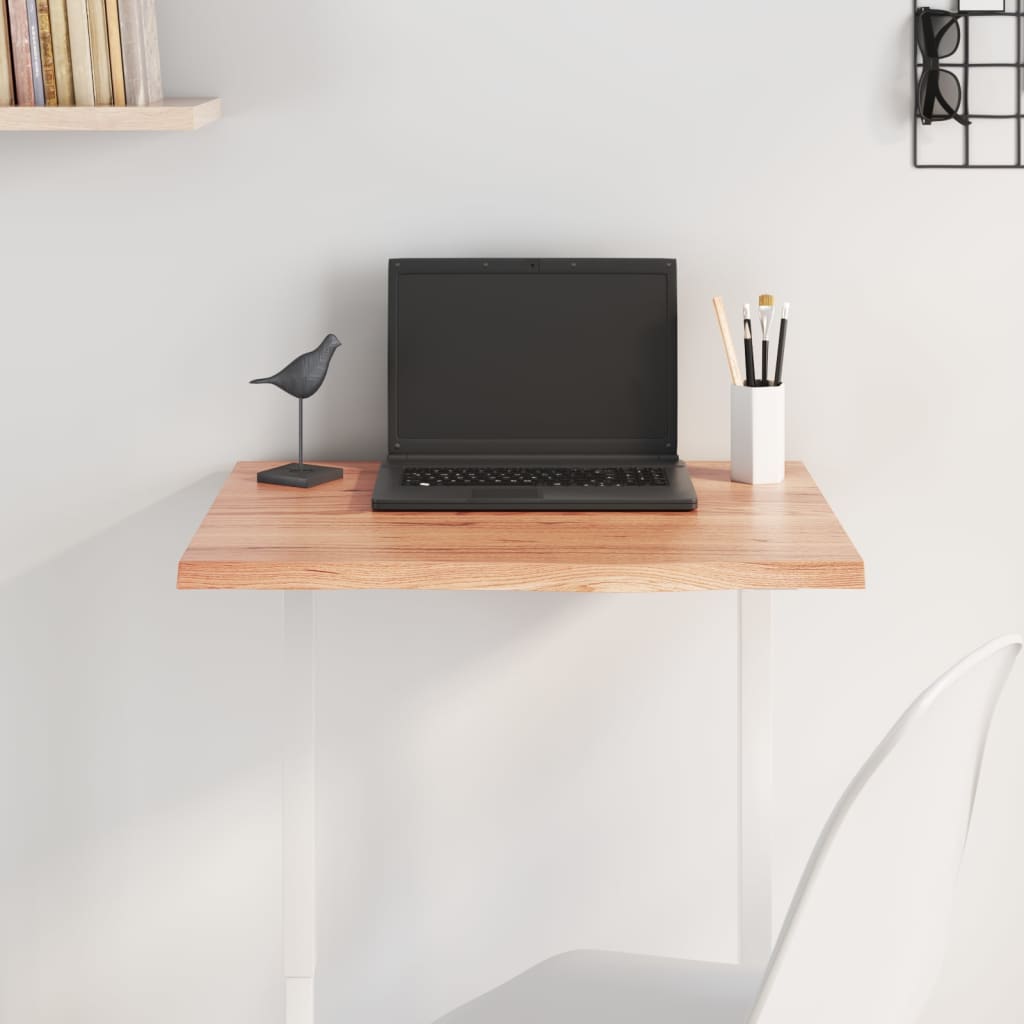 vidaXL Table Top Light Brown 60x60x2 cm Treated Solid Wood Oak 1
