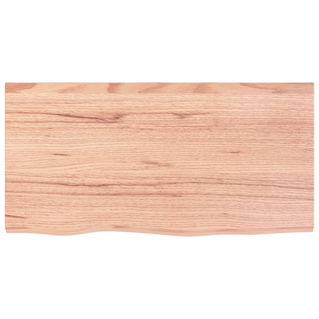 vidaXL Table Top Light Brown 80x40x2 cm Treated Solid Wood Oak 3