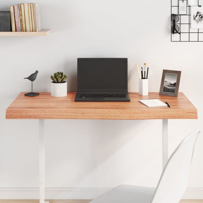 Table Top 60x40x(2-6) Treated Solid Wood Oak Light Brown 100 cm