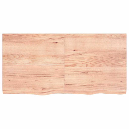 vidaXL Table Top Light Brown 120x60x(2-4) cm Treated Solid Wood Oak 2