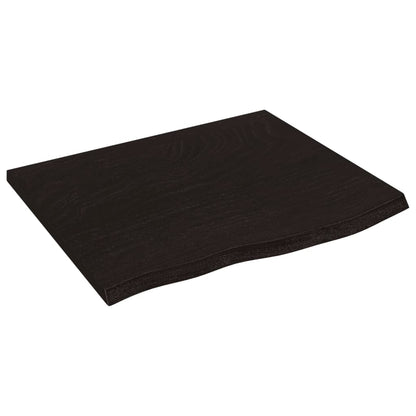 vidaXL Table Top Dark Brown 60x50x2 cm Treated Solid Wood Oak 2