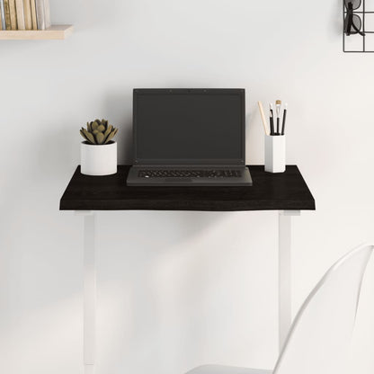 vidaXL Table Top Dark Brown 60x50x2 cm Treated Solid Wood Oak 1
