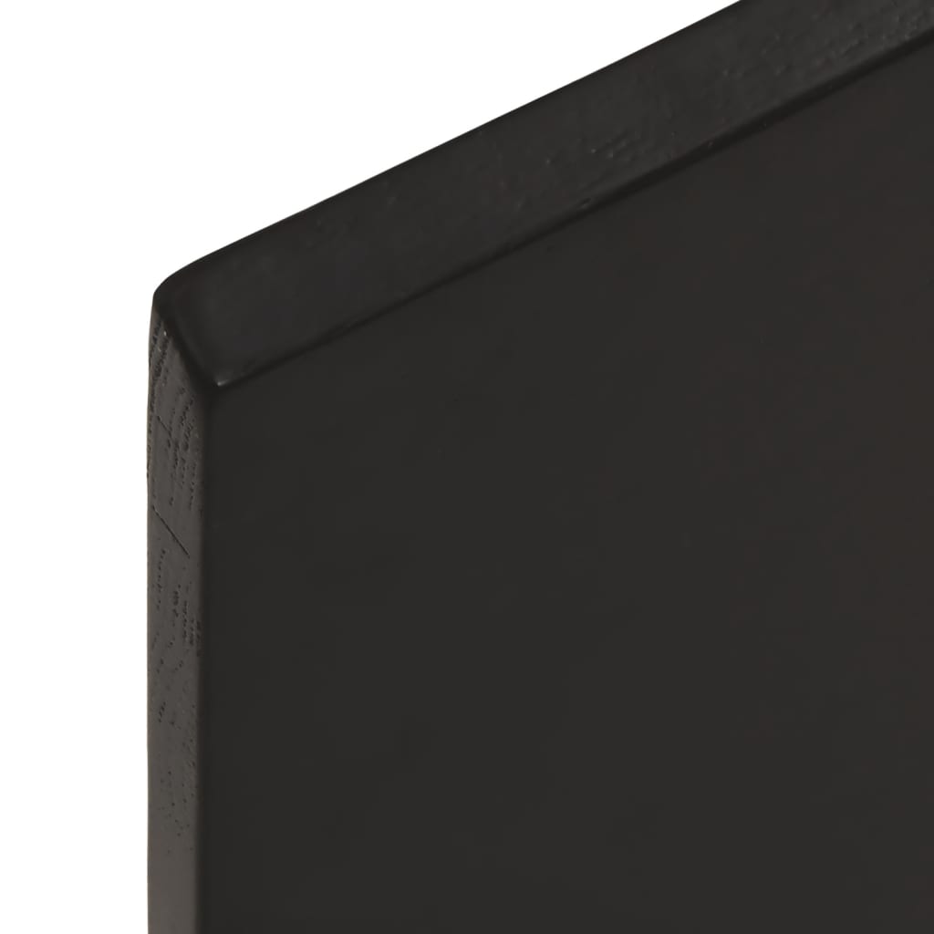 vidaXL Table Top Dark Brown 80x40x2 cm Treated Solid Wood Oak 5