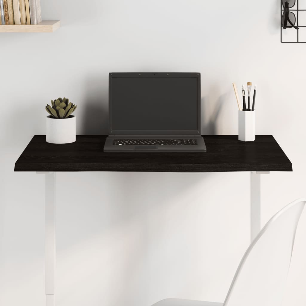 vidaXL Table Top Dark Brown 80x50x2 cm Treated Solid Wood Oak 1