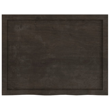 vidaXL Table Top Dark Brown 80x60x(2-6) cm Treated Solid Wood Oak 4