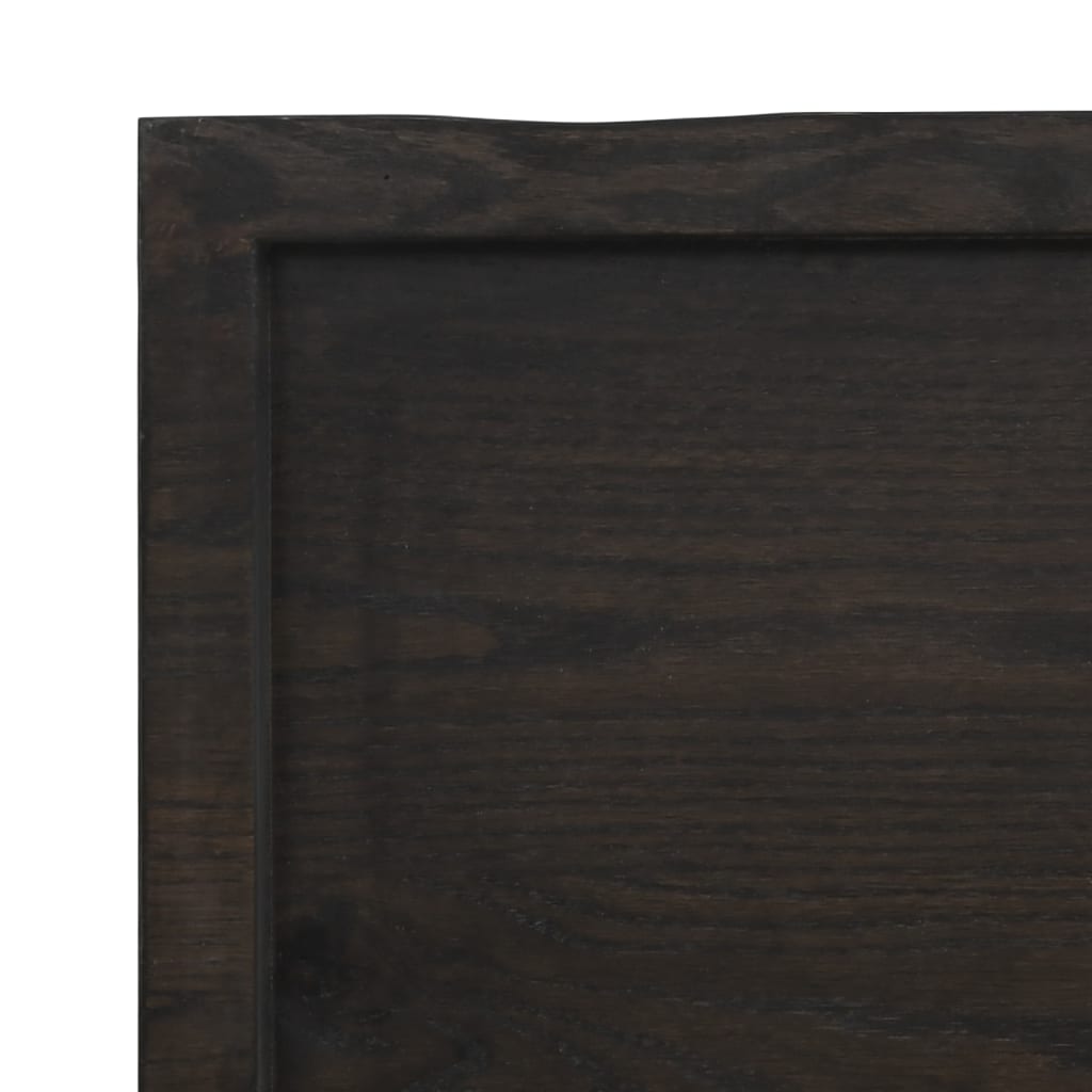 vidaXL Table Top Dark Brown 100x50x(2-6) cm Treated Solid Wood Oak 6