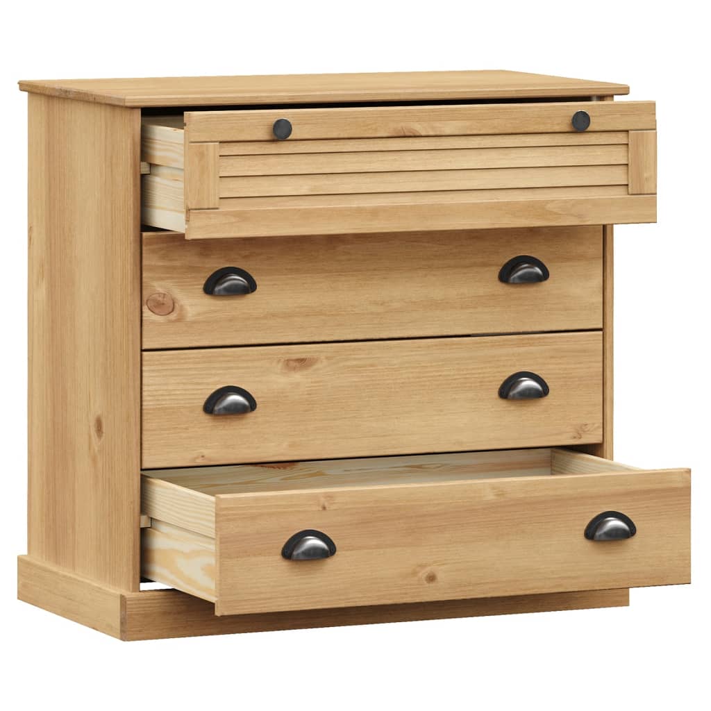 vidaXL Chest of Drawers VIGO 80x40x76 cm Solid Wood Pine 5