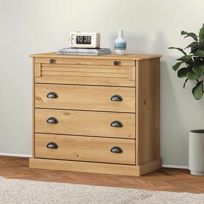 vidaXL Chest of Drawers VIGO 80x40x76 cm Solid Wood Pine 1