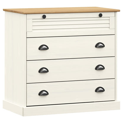 vidaXL Chest of Drawers VIGO White 80x40x76 cm Solid Wood Pine 2