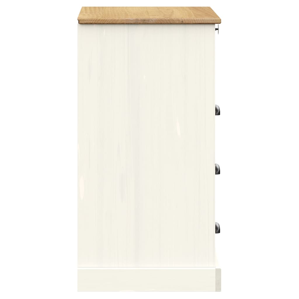 vidaXL Chest of Drawers VIGO White 80x40x76 cm Solid Wood Pine 6