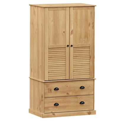 vidaXL Wardrobe VIGO 90x55x170 cm Solid Wood Pine 2