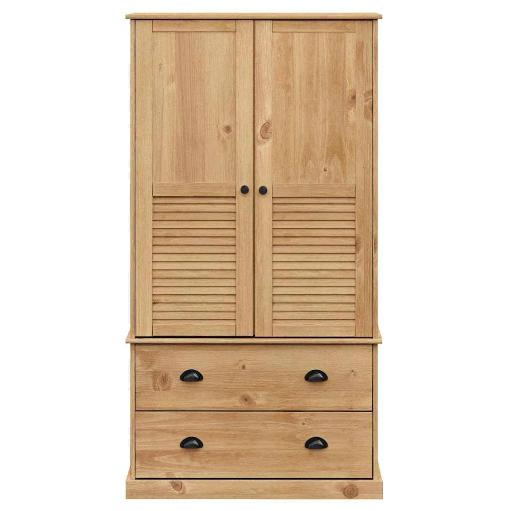 vidaXL Wardrobe VIGO 90x55x170 cm Solid Wood Pine 4