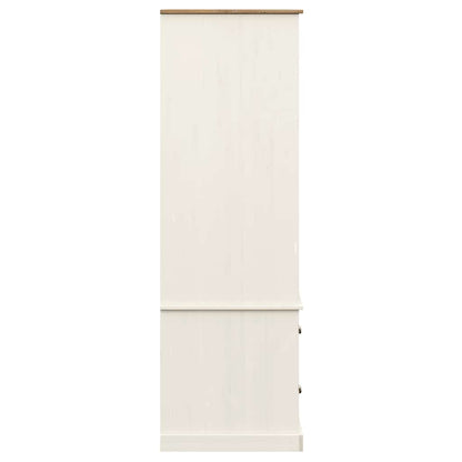 vidaXL Wardrobe VIGO White 90x55x170 cm Solid Wood Pine 6