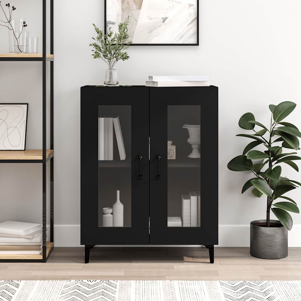 vidaXL Sideboard Black 69,5x34x90 cm Engineered Wood 1