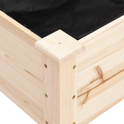 vidaXL Wheeled Planter with Liner 118x59x80 cm Solid Wood Fir 4