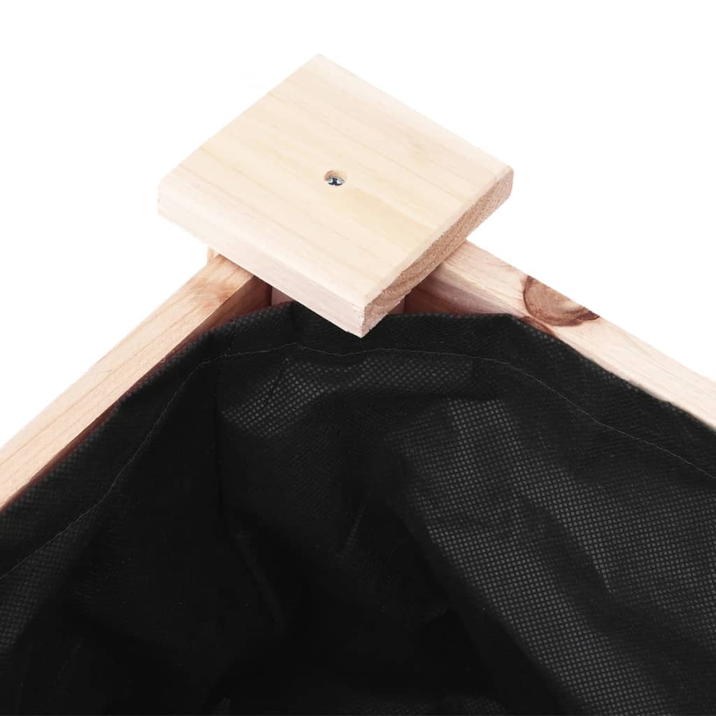 vidaXL Wheeled Planter with Liner 118x59x80 cm Solid Wood Fir 5